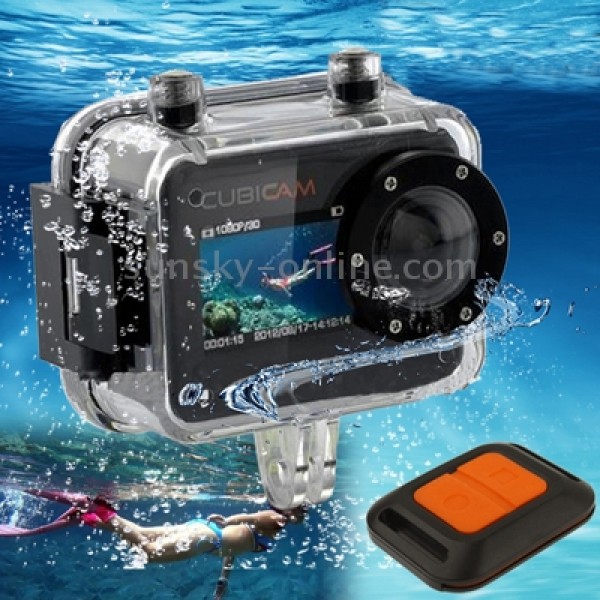 CUBICAM Full HD 1920x1080 1.5 inch Waterproof 5.0 Mega Pixels Sports Camera Cubicam with Remote Control, 170 Degree Ultra wide Angle , Support Waterproof  / HDMI Output / TF Card, H2.64 Video format , 20 Meters Waterproof