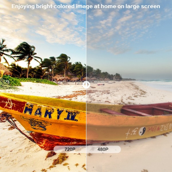 Cheerlux C9 1280x720 720P HD Smart Projector, Support HDMI x 2 / USB x 2 / VGA / AV(Black)