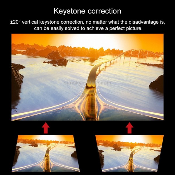 Cheerlux C9 1280x720 720P HD Smart Projector, Support HDMI x 2 / USB x 2 / VGA / AV(Black)