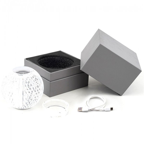 Crystal Ball Small Table Lamp USB Acrylic Night Light, Specification: MT2 80 x 80mm