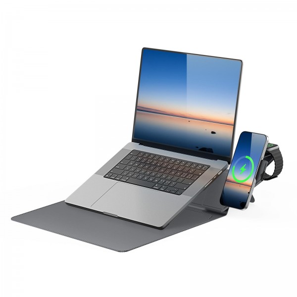 DUX DUCIS AirQ Series Multifunctional Wireless Charging Laptop Sleeve For 15-16 inch(Grey)