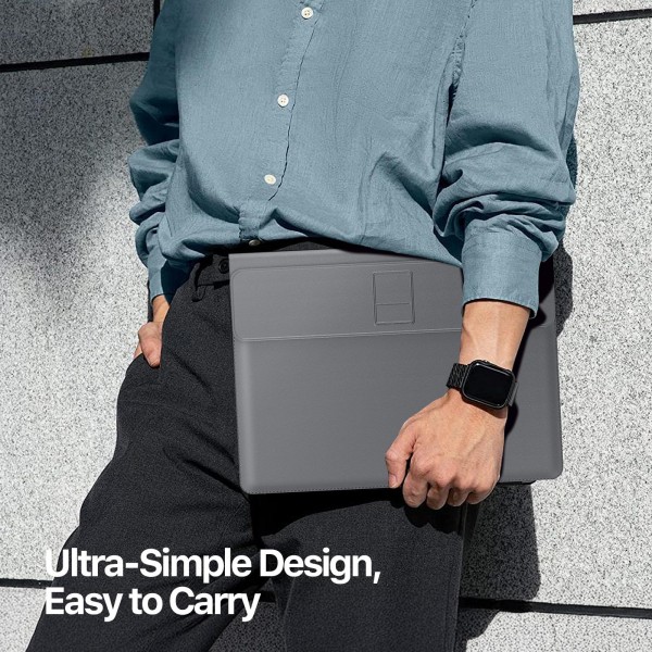 DUX DUCIS AirQ Series Multifunctional Wireless Charging Laptop Sleeve For 15-16 inch(Grey)
