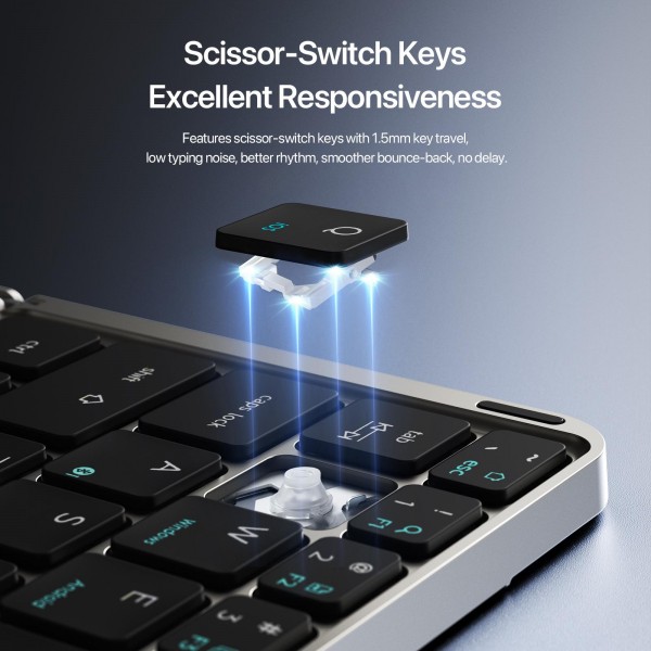 DUX DUCIS OK Fold Series Two-fold Touch Wireless Bluetooth Keyboard Tablet Leather Case(Black)