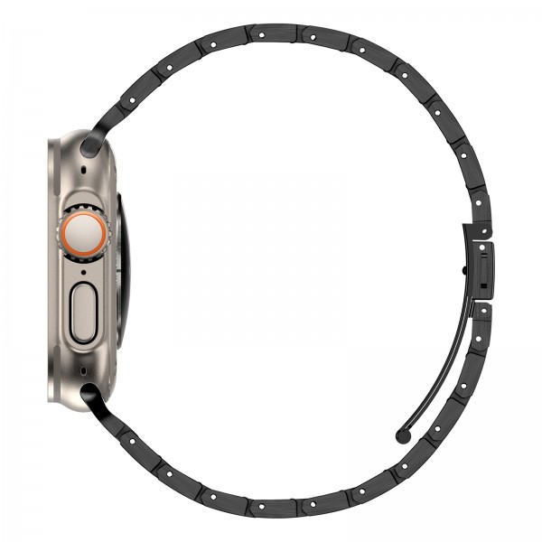 Double Rows Metal Watch Band For Apple Watch Series 10 46mm(Black)