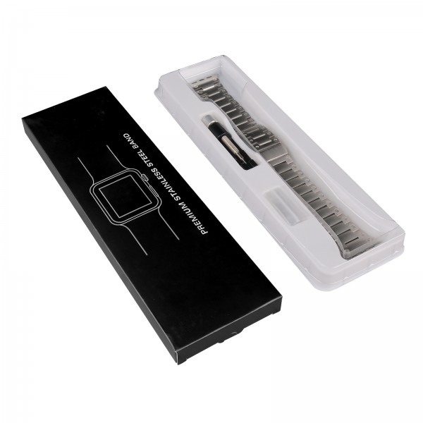 Double Rows Metal Watch Band For Apple Watch Series 10 46mm(Black)