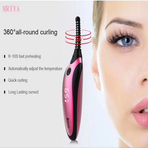 Duosi DY-102 Portable Pen Style Heated Long-Lasting Electric Ironing   Eyelash Curler USB Rechargeable Electric Heated Makeup   Curling Clip