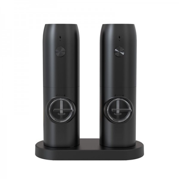 Electric Automatic Salt And Pepper Grinder Set With Charging Base, Model: D2 KYMQ-7C