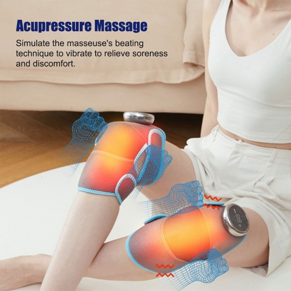 Electric Heating Therapy Knee Warm Knee Pad Brace Massage,Spec: Single With Vibration