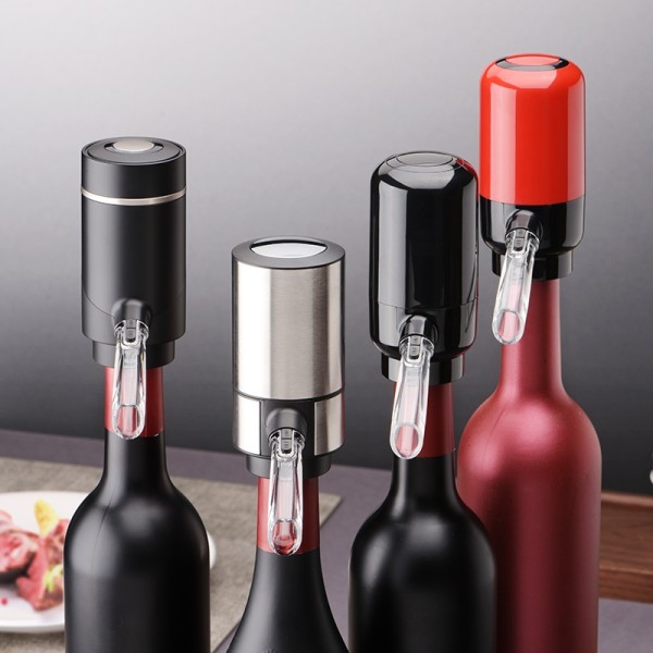 Electric Red Wine Decanter Dispenser,Style:  Stainless Steel With Base
