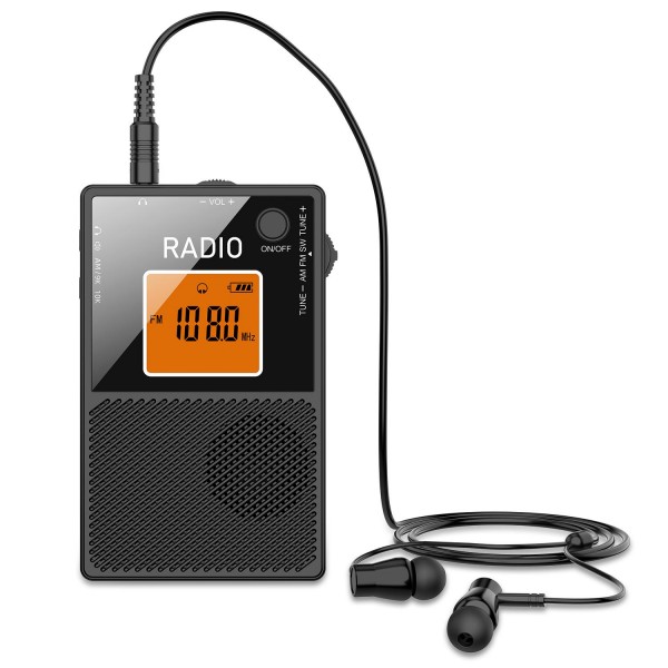 FM/AM/SW Full Band Portable Card Radio(Black)