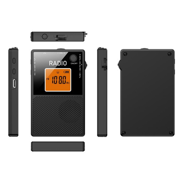 FM/AM/SW Full Band Portable Card Radio(Black)