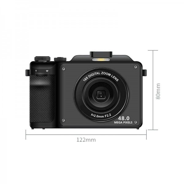FSD-X9 3.0-Inch 4K HD 18X Zoom Selfie WIFI Electronic Image Stabilization Digital Camera(Black)