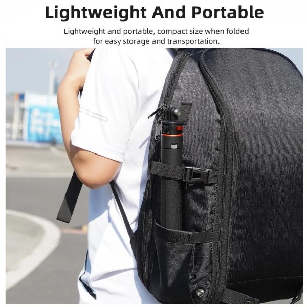 Flymile 1.63m Magnetic Quick-Release Tripod Selfie Stick for Action Cameras for Vlogging, Outdoor Sports(Black)