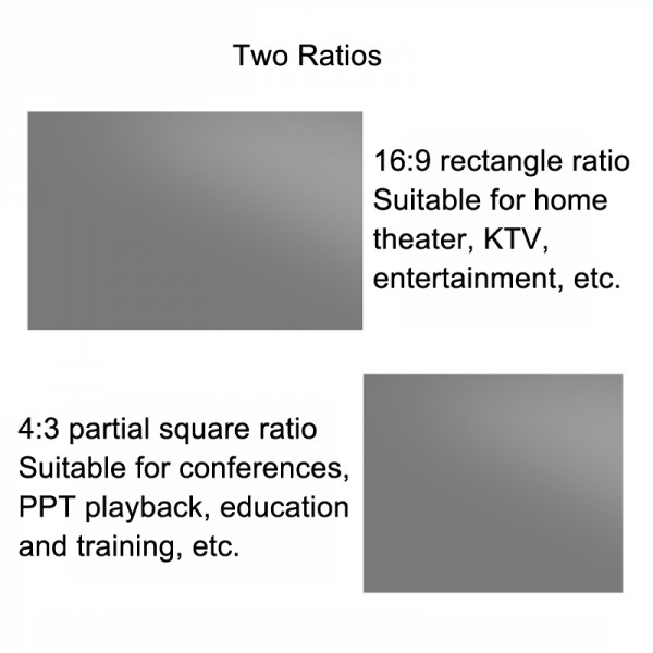 Folding Metal Anti-Light HD Projection Curtain, Size: 110 inch 16:9 250x140cm Punch Black Border