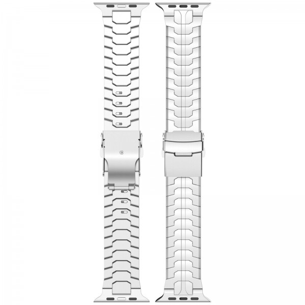 For Apple Watch 46mm / 49mm / 45mm / 44mm Detachable Safety Clasp Titanium Alloy Watch Band(Black)