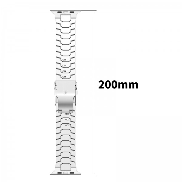 For Apple Watch 46mm / 49mm / 45mm / 44mm Detachable Safety Clasp Titanium Alloy Watch Band(Black)