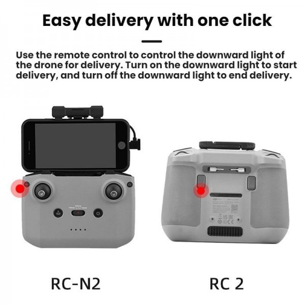 For DJI AIR 3S/AIR 3 BRDRC Drone Airdrop Accessories(Dark Gray)