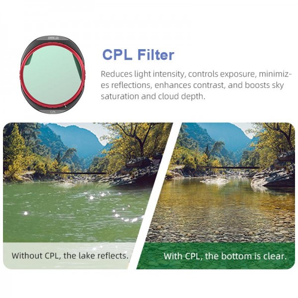 For DJI Mavic 4 Pro STARTRC 4 in 1 CPL ND8 ND32 ND64 Lens Filter Kit