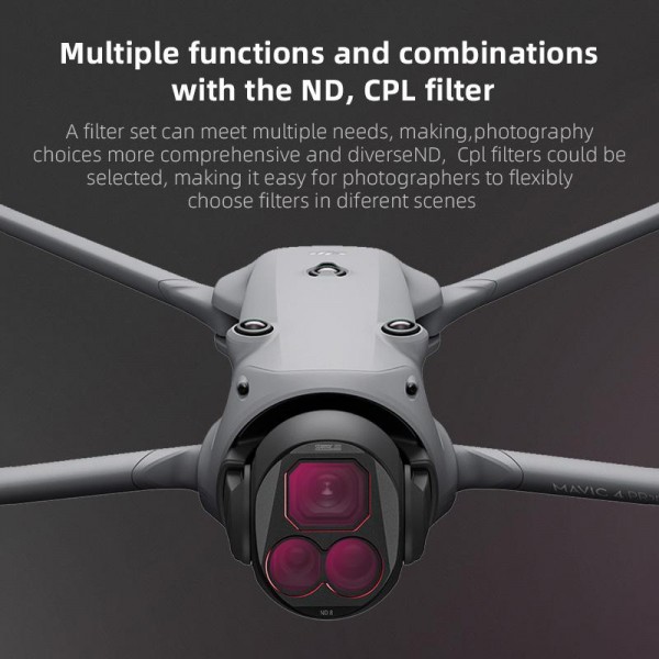 For DJI Mavic 4 Pro STARTRC 4 in 1 CPL ND8 ND32 ND64 Lens Filter Kit