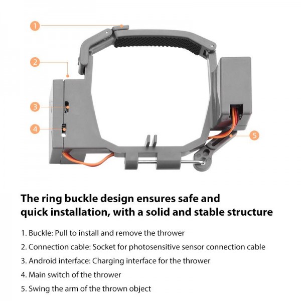 For DJI Mavic Pro BRDRC Air-Dropping System Thrower Parabolic (Grey)