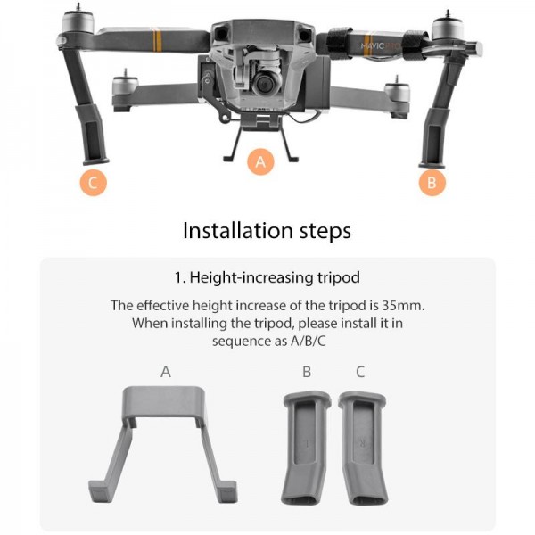For DJI Mavic Pro BRDRC Air-Dropping System Thrower Parabolic (Grey)