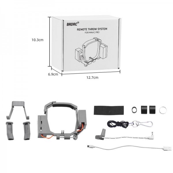 For DJI Mavic Pro BRDRC Air-Dropping System Thrower Parabolic (Grey)
