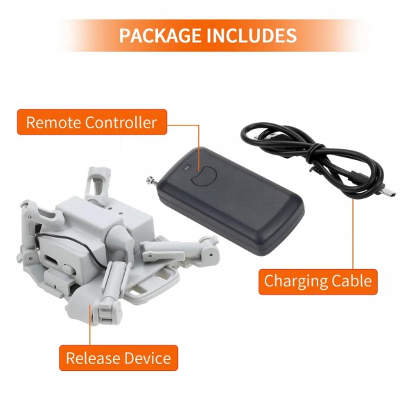 For DJI Mini 3 Pro / Mini 3 Drone YX Airdrop System Rechargeable Thrower Load 200g(Light Gray)