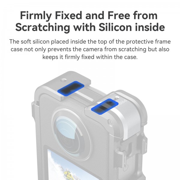 For DJI Osmo 360 AMagisn Quick-Release Metal Cage With Dual/Single Lens Caps Camera Mount Rig(Black)