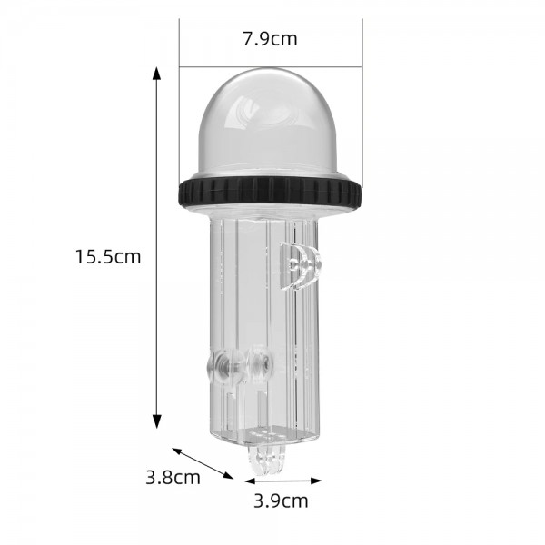 For DJI Osmo Pocket 3 BRDRC 40m Depth Waterproof Case Diving Housing Cover(Transparent Handle)