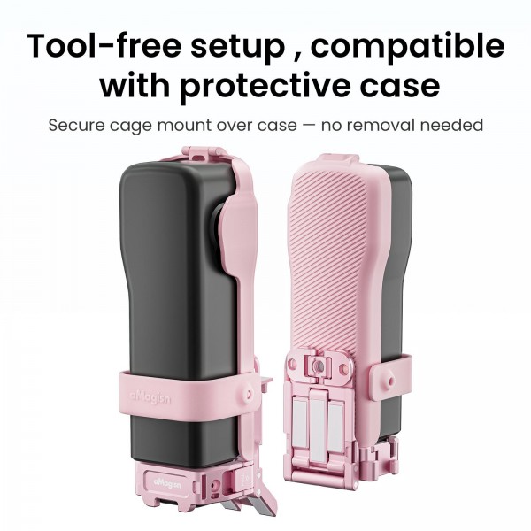 For DJI Pocket 3 aMagisn Mantis Extension Frame Magnetic Mount for Hands-Free Vlogging(Black)