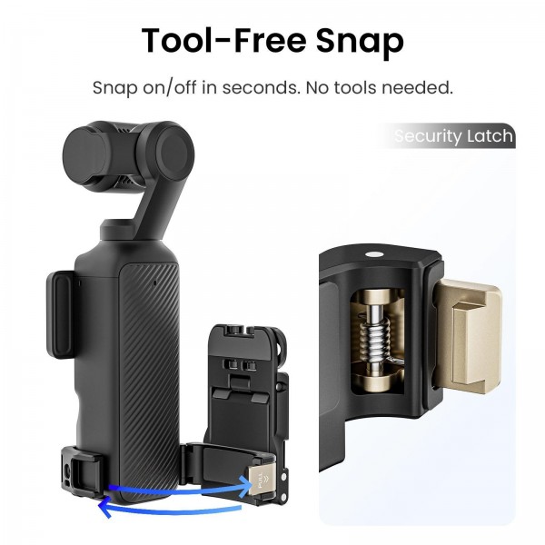 For DJI Pocket 3 aMagisn Mantis Extension Frame Magnetic Mount for Hands-Free Vlogging(Black)