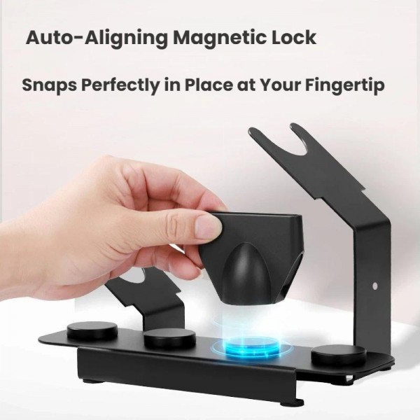 For Dyson HD17/HD18 Series Hair Dryer Stand Desktop Storage Rack Hold 5 Nozzles(Black)