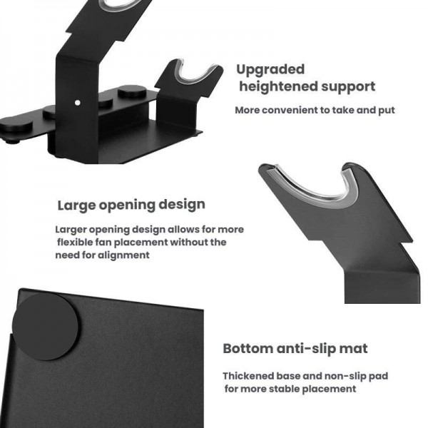 For Dyson HD17/HD18 Series Hair Dryer Stand Desktop Storage Rack Hold 5 Nozzles(Black)