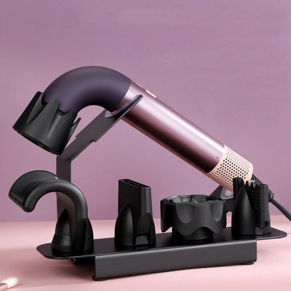 For Dyson HD17/HD18 Series Hair Dryer Stand Desktop Storage Rack Hold 5 Nozzles(Black)