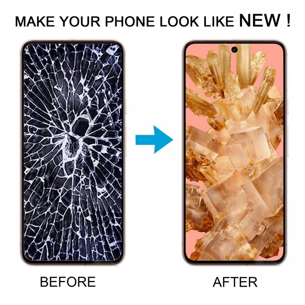 For Google Pixel 8 GKWS6 Original LCD Screen Digitizer Full Assembly with Frame, Including Fingerprint Flex Cable