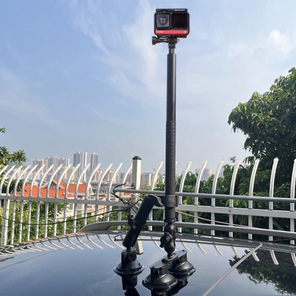 For Insta 360 ONE X / X2 / X3 / X4 Car Top Suction Cup Selfie Stick Bracket, Model: Set 1