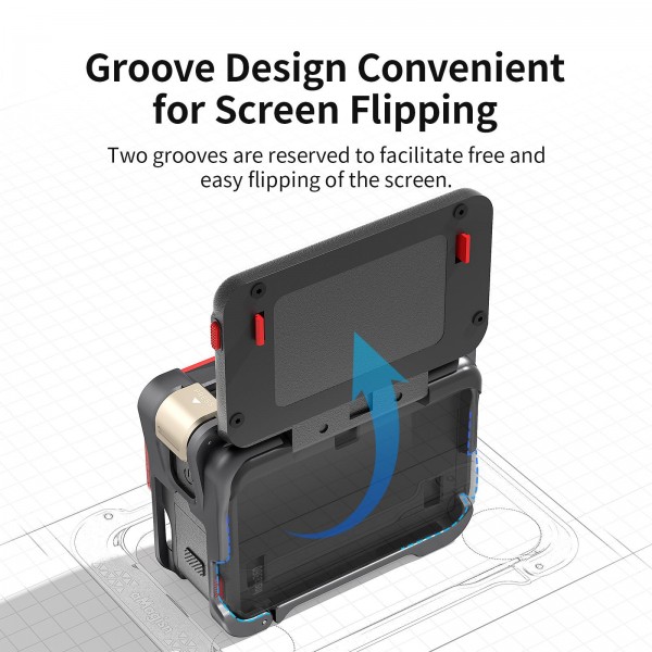 For Insta360 Ace Pro 2 / Ace Pro Camera AMagisn Quick Release Metal Cage Horizontal & Vertical Shooting Protective Frame(Charcoal Metallic)