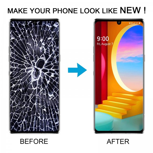 For LG Velvet 5G US Version Original LCD Screen Digitizer Full Assembly with Frame (Silver)