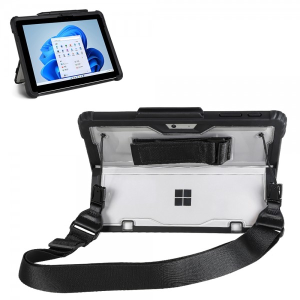 For MicroSoft Surface Go 1 / 2 / 3 Acrylic Transparent Hand Shoulder Strap Laptop Case