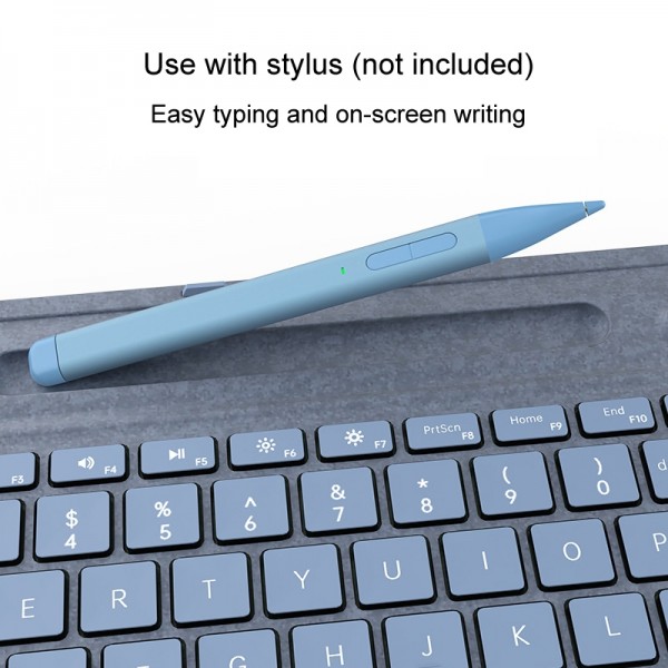 For Microsoft Surface Pro 8 / 9 / 10 / X Bluetooth Keyboard Magnetic Tablet Wireless Touch Backlit Keyboard With Pen Slot(Blue)