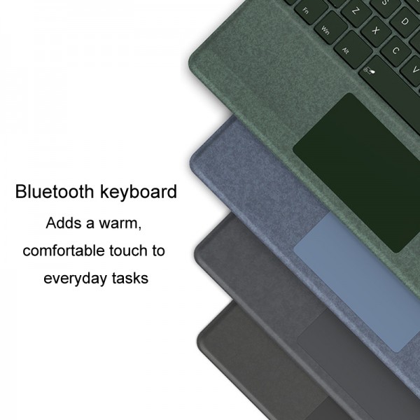 For Microsoft Surface Pro 8 / 9 / 10 / X Bluetooth Keyboard Magnetic Tablet Wireless Touch Backlit Keyboard With Pen Slot(Blue)