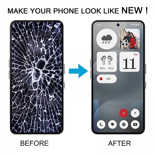 For Nothing Phone 3a A059 AMOLED Original LCD Screen Digitizer Full Assembly with Frame (White)