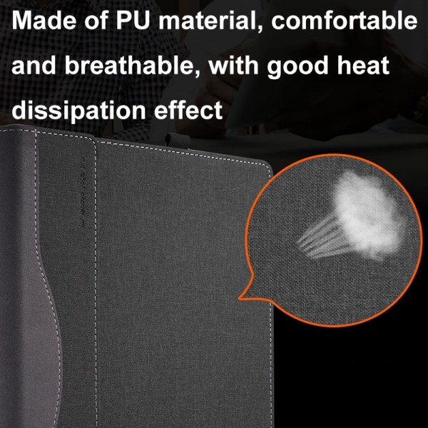 For Samsung Galaxy Book 3 Ultra 16 Inch Leather Laptop Anti-Fall Protective Case(Black)