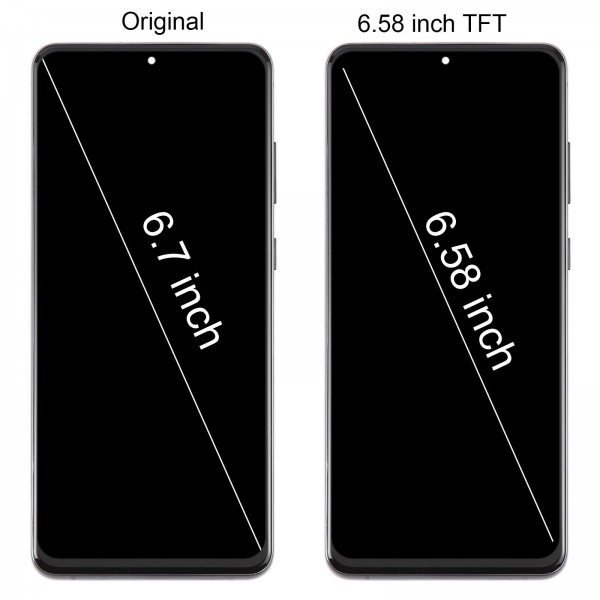 For Samsung Galaxy S20+ SM-G985F 6.58 inch TFT LCD Screen Digitizer Full Assembly with Frame, Not Supporting Fingerprint Identification (Black)