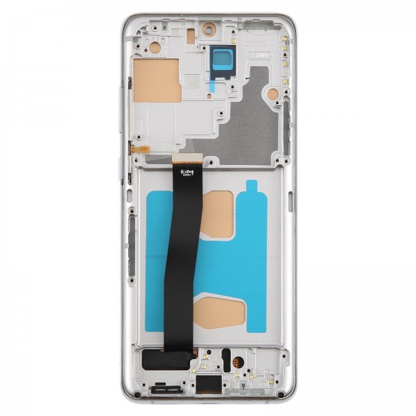 For Samsung Galaxy S20 Ultra SM-G988B 6.78 inch TFT LCD Screen Digitizer Full Assembly with Frame, Not Supporting Fingerprint Identification (Silver)