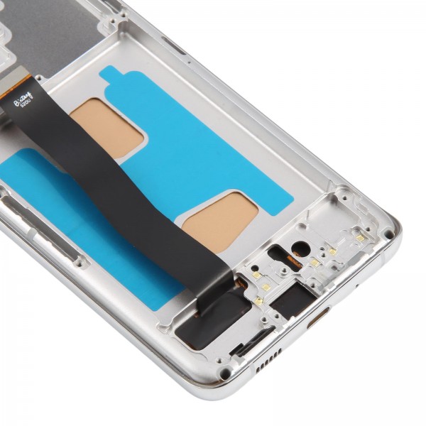 For Samsung Galaxy S20 Ultra SM-G988B 6.78 inch TFT LCD Screen Digitizer Full Assembly with Frame, Not Supporting Fingerprint Identification (Silver)