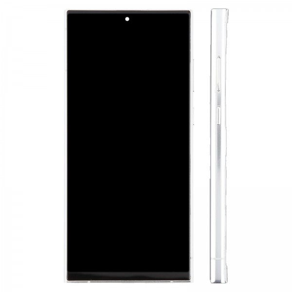 For Samsung Galaxy S22 Ultra SM-S908B 6.72 inch TFT LCD Screen Digitizer Full Assembly with Frame, Not Supporting Fingerprint Identification (Silver)
