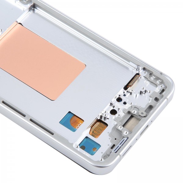 For Samsung Galaxy S24 FE SM-S721B OLED LCD Screen Digitizer Full Assembly with Frame (Silver)