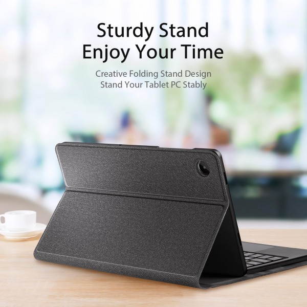 For Samsung Galaxy Tab A11+ / A9+ DUX DUCIS TK Series Wireless Bluetooth Keyboard Tablet Case(Black)