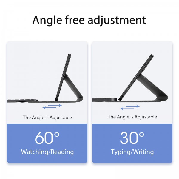 For Samsung Galaxy Tab A11+ / A9+ DUX DUCIS TK Series Wireless Bluetooth Keyboard Tablet Case(Black)